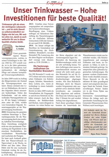 Zeitungsartikel Gemeinde Krumpendorf
