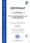 Zertifikat lt. EN ISO 3834-3